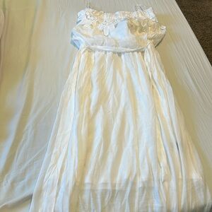 Boho strapless dress midi